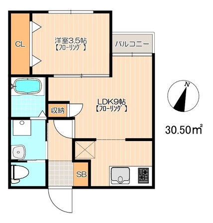 六本松駅 徒歩5分 1階の物件間取画像